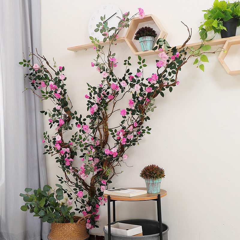 仿真树藤枯藤藤条藤蔓树枝绿植墙面背景花藤植物森系造景装饰室内