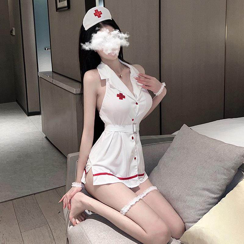 护士cos性感制服套装女纯欲角色扮演情趣衣服暴露诱惑大码内衣