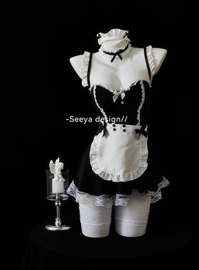 灵魂契约 性感睡裙女仆cos装蕾丝内衣情调诱惑纯欲风qqny