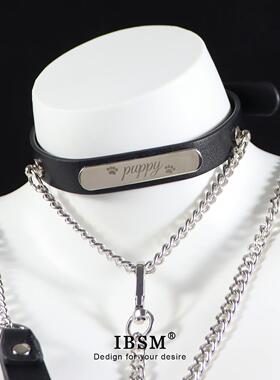 项圈铭牌刻字女m高级定制choker金属链牵引颈带朋克风原宿亚文化