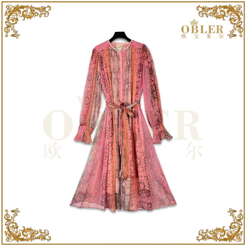 【欧宝莱尔】OBLE新款真丝时尚连衣裙　305-24422