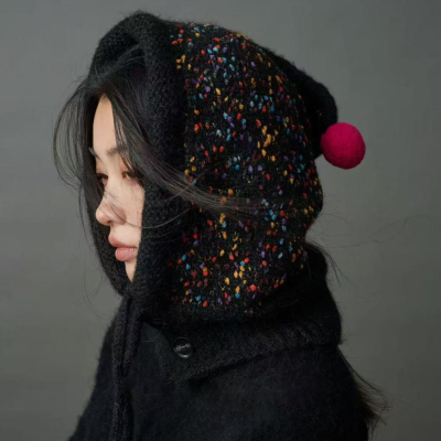 巴拉克拉法帽冬季氛围感加厚保暖