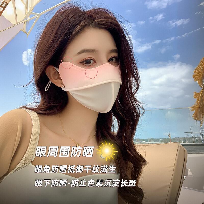 护眼角防晒口罩女夏季高颜值遮阳面罩防紫外线款2025新款开车冰丝