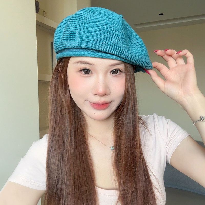夏季薄款透气镂空贝雷帽女款