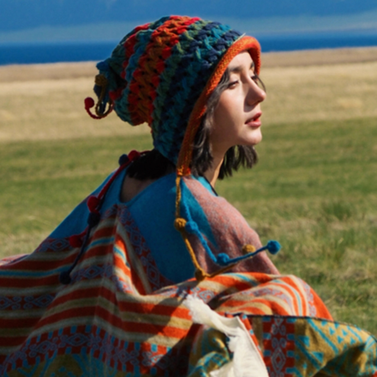 云南新疆旅游针织包头帽女民族风
