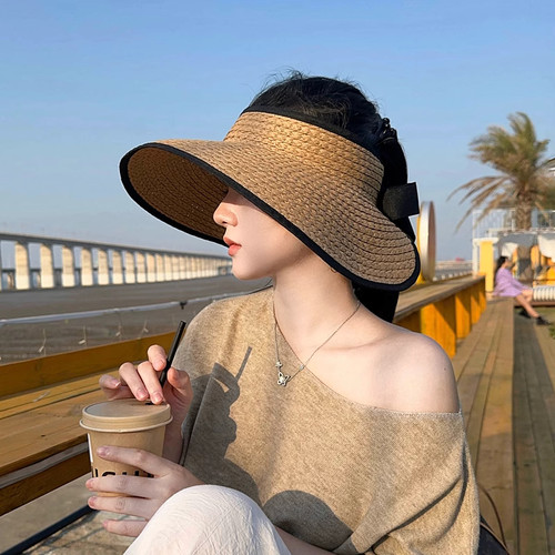 日系大帽檐空顶帽子女夏季新款