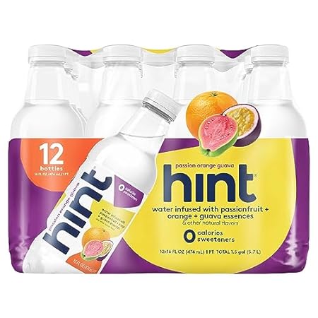 Hint Water Passionfruit， Orange， Guava， Water Infused wit