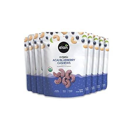 elan organic acai blueberry cashews, non-gmo, vegan, glut