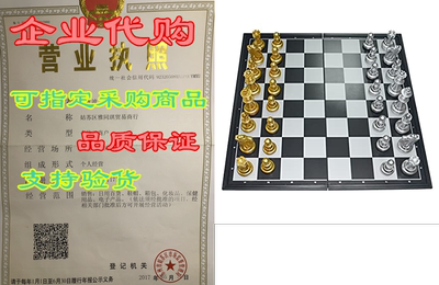 ZCQS 9.8'' Square Golden/Silver Chess Set Magnetic Chess