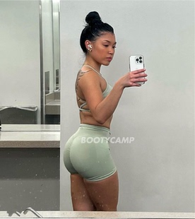 DFY超顯臀高腰Dynamic健身短褲 三分提臀歐美 短褲 BootyCamp新款