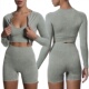售完不补 GYM鲨鱼同款 健身套装 BootyCamp 健身服修身 高级灰色