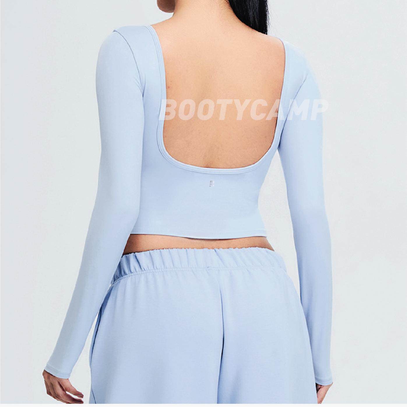 bootycamp长袖U形露背裸感弹力
