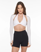 保暖 坎肩csb健身服瑜伽罩衫 BootyCamp坎肩 带指洞运动披肩短款