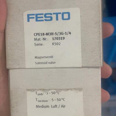 CPE18-M3H-5/3G-1/4 170319 电磁阀 费斯托工业气动元件议价维修
