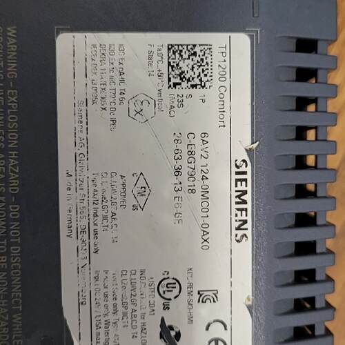 6AV2124-0MC01-0AX0 人机界面 TP1200 Comfort 触控屏议价维修