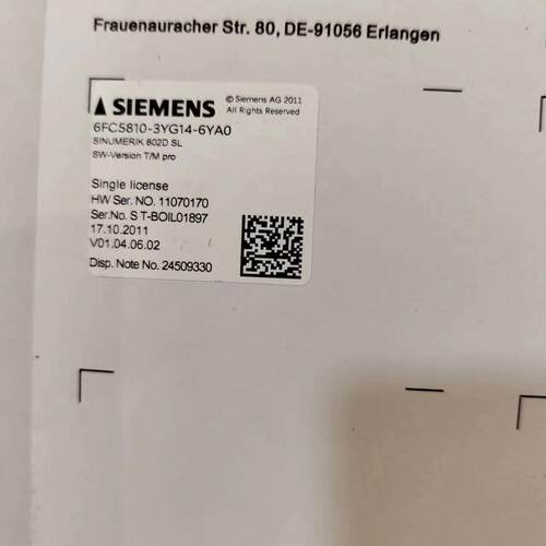 6FC5810-3YG14-6YA0 SINUMERIK 802D SL 自动化工控配件议价维修