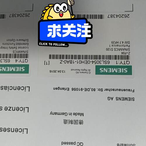 6SL3054-0EH01-1BA0-ZZ=F01-F02 工控功能授权模块议价维修
