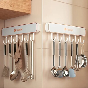 祝氏心宜背胶卡扣挂钩免打孔超强承重厨房挂钩卫生间浴室联排挂钩