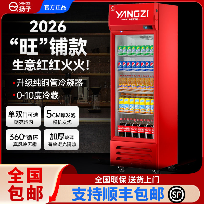 扬子铜管饮料展示柜冷藏冰柜保鲜双开门冷柜商用单门啤酒冰箱立式