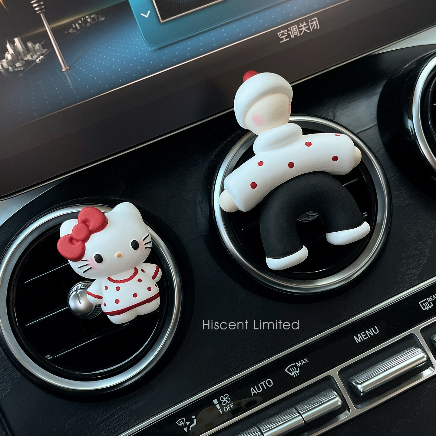 可爱车饰KT猫创意车载香薰香水汽车空调出风口装饰车内饰品摆件女