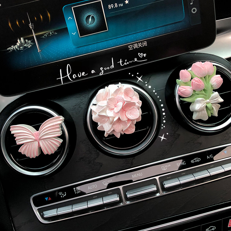 特惠款郁金香车载香薰扩香石气质花朵汽车出风口装饰摆件蝴蝶香氛,汽车用品/电子/清洗/改装,汽车香水香薰,淘宝优惠券,粉丝福利购,淘宝优惠卷