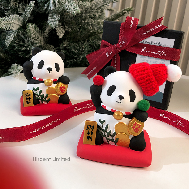 送老外礼物福宝熊猫香薰桌面摆件