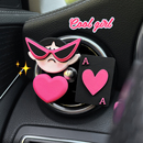 可爱飞天小女警2025新款车载香薰扩香石汽车空调出风口装饰礼物女