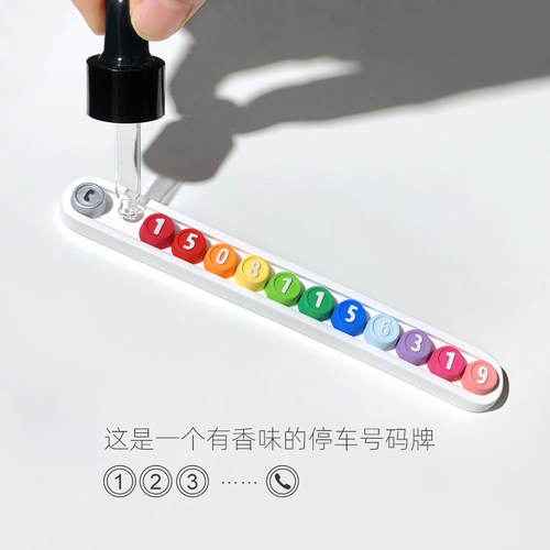 马卡龙色系车载号码牌香薰装饰品
