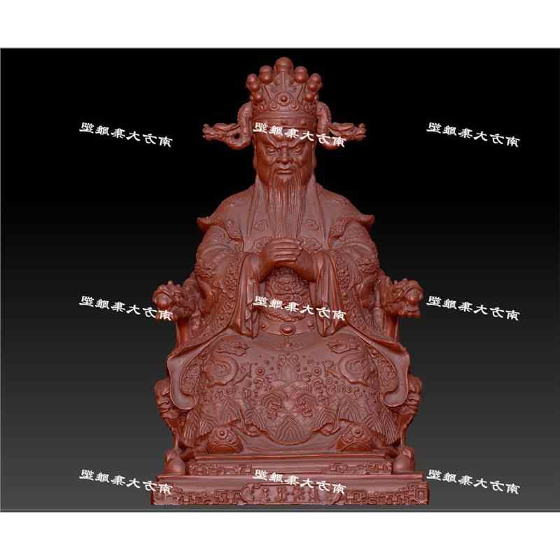 原创圆雕图广济龙五爷摆件STL文件三维立体图摆件木雕3D模型