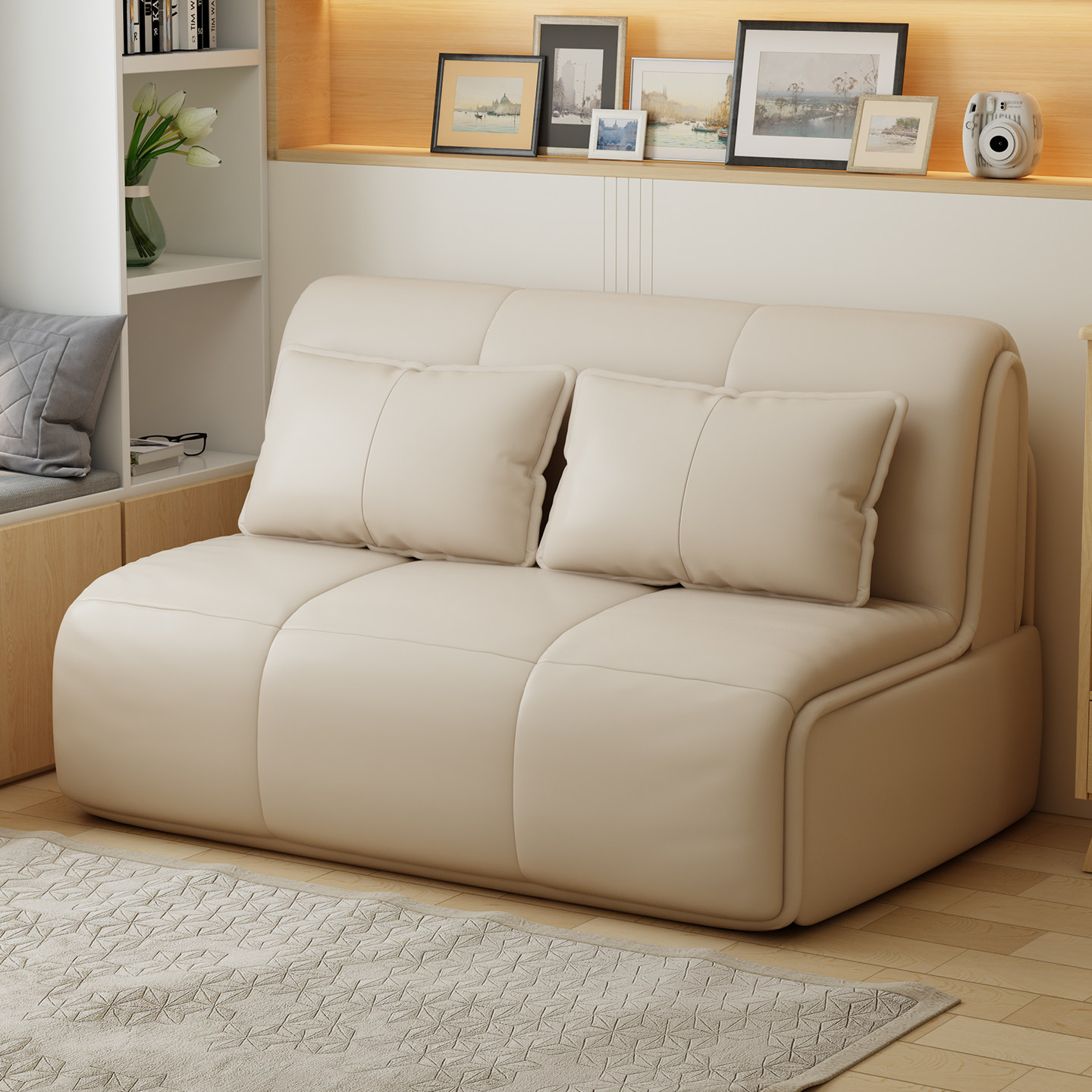 电动可折叠沙发床客厅多功能两用单人小户型智能沙发床2025年新款