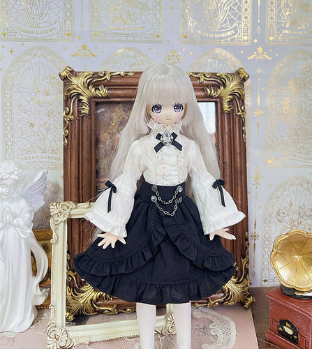 ob24 Azone特六blythe 复古欧式中世纪洋装黑白两件套裙