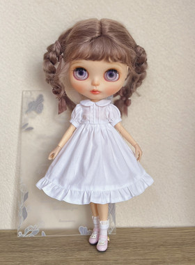 小白裙blytheob24 风琴折短袖连衣裙保养服