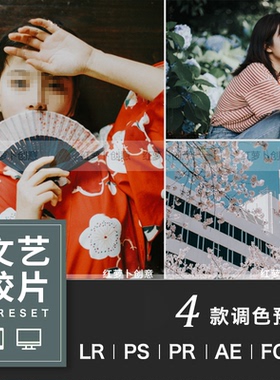 PS港风人像LR预设日系文艺小清新胶片FCPX手机版APP滤镜PR调色LUT