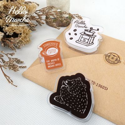 hello marche万岁熊 亚克力夹子组合 咖啡主题 LUNCH主题