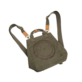 hello marche万岁熊休闲时光多功能三用双肩包斜跨包手提包帆布包