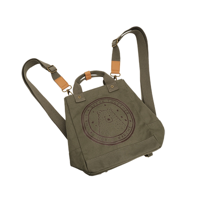 hello marche万岁熊休闲时光多功能三用双肩包斜跨包手提包帆布包