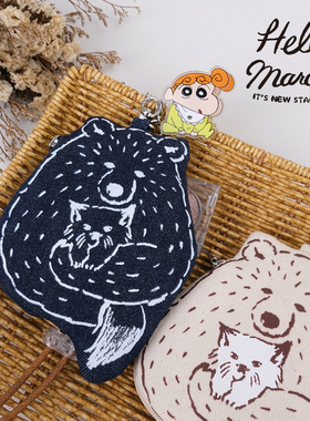 hello marche万岁熊 熊抱猫 零钱 卡包 钥匙包 原创设计小众包包