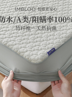 IMBLOO竹纤维防水防螨床笠罩单件隔尿席梦思床垫保护罩床套可定制