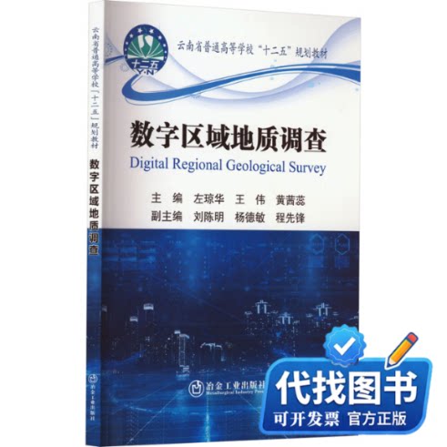 新书正版数字区域地质调查左琼华  王伟  黄茜蕊9787502494841冶金工业出版社2023-02-01