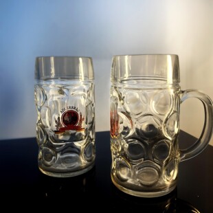 意大利进口Borgonovo啤酒杯菠萝扎啤杯超大扎杯1L啤酒杯茶杯耐热