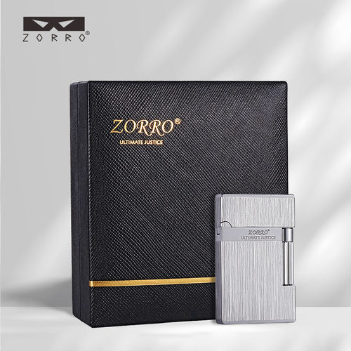 zorro/佐罗Z612拉丝系列朗声煤油打火机侧滑轮高端商务礼品新款