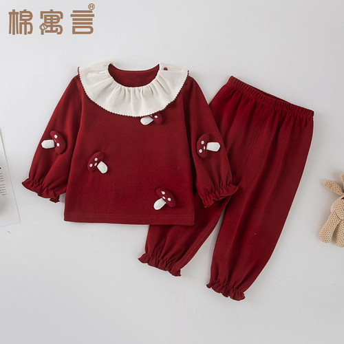 婴儿春装女宝宝分体套装