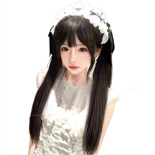 假发辫子女马尾仿真绑带式自然蓬松双马尾元气甜美低扎麻花辫假发