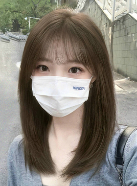 假发女中长发自然仿真人发丝层次全头套式锁骨发减龄整顶短发头套