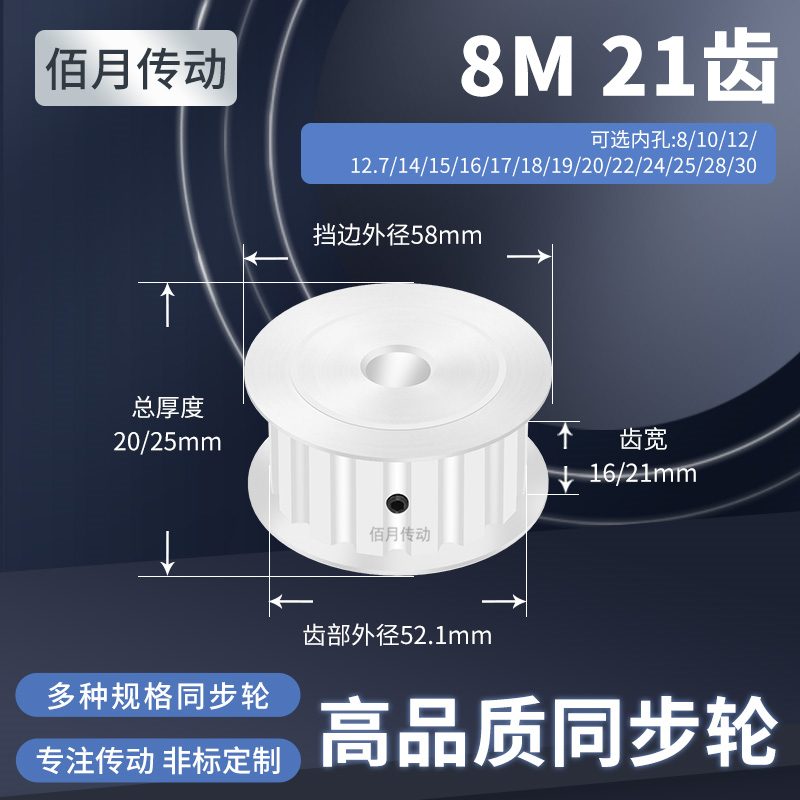 BAIYUE同步轮皮带轮橡胶同步带