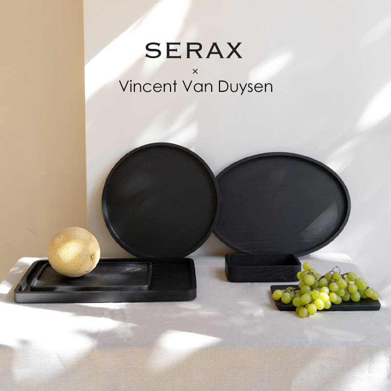 Serax黑色白蜡木餐具收纳托盘