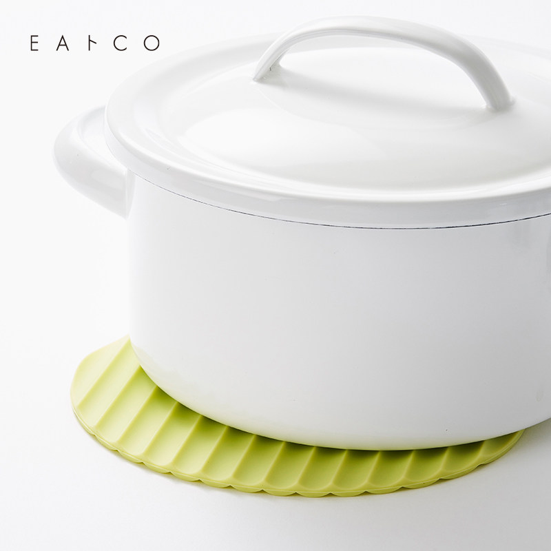 日本进口椭圆形硅胶隔热垫锅垫加厚防烫创意砂锅锅底垫子防滑家用