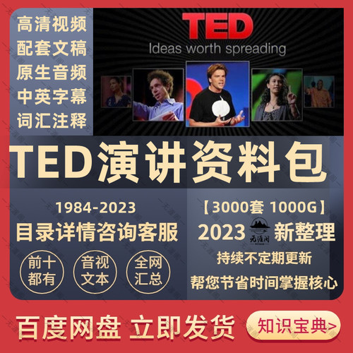 2024TED演讲视频音频全集中英字