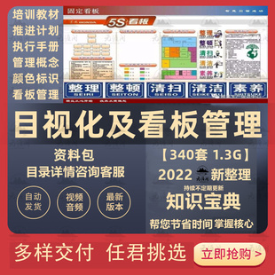 工厂5S精益生产制造业仓库目视化管理看板车间标识可视化标准手册