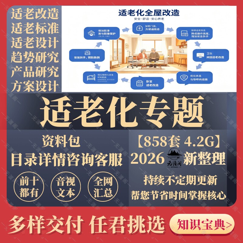 26年适老化产品行业专题研究报告市场调研合集资料产品研究资料包